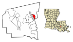 St. James Parish Louisiana Incorporated and Unincorporated areas Gramercy Highlighted